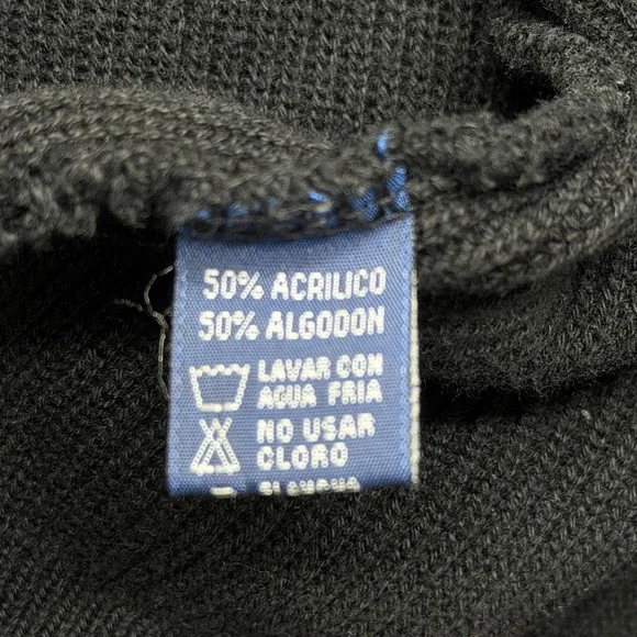 RIGAR'S GOLF Sweater Mens XL Black Full Zip Mock Neck Ribbed Knit Golf Logo - Picture 4 of 6